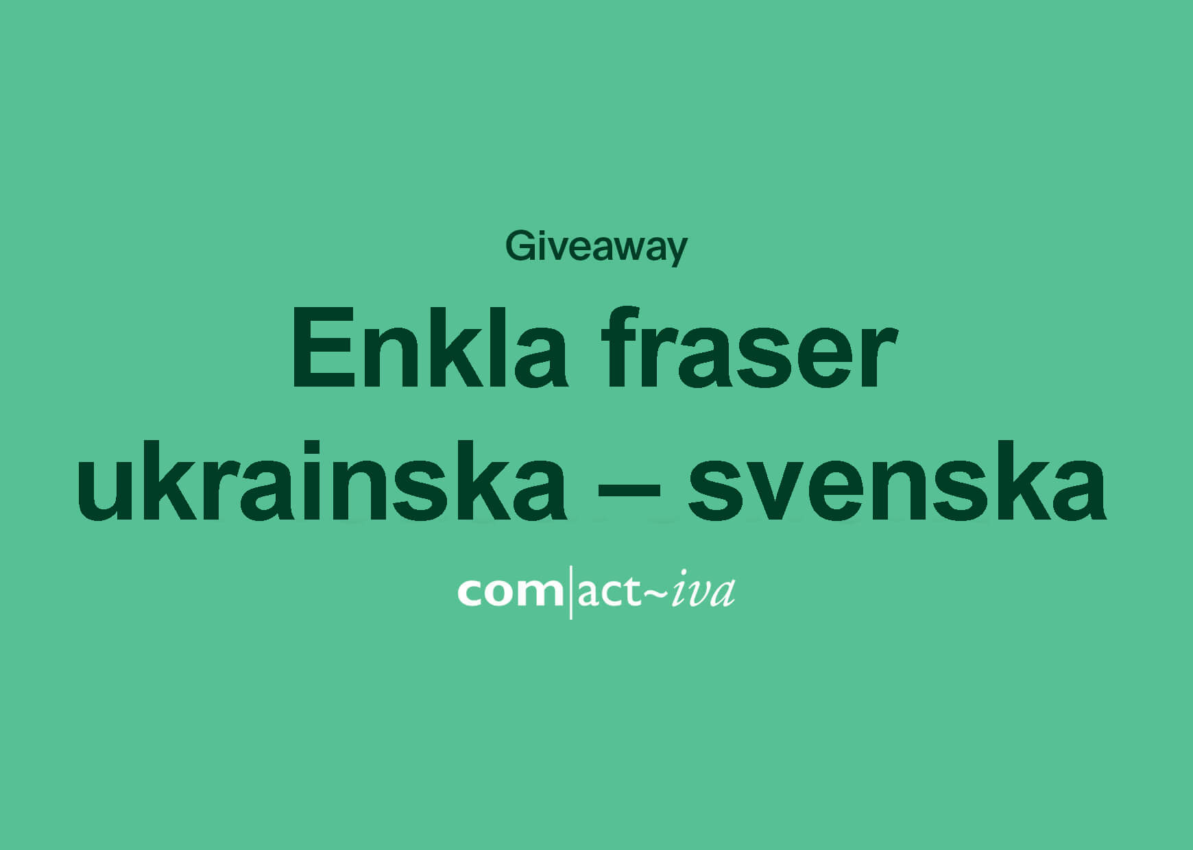 enkla fraser ukrainska - svenska